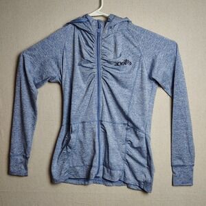 Rider Die Women's‎ Full Zip Hoodie Jacket Front Thumb Holes Sugar Skull M EE